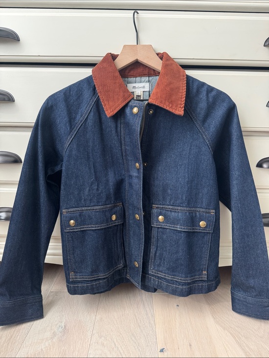 Madewell Jackets & Blazers - Madewell Denim trapeze jacket with corduroy collar